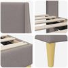 vidaXL Struttura del letto con testiera Talpa 90 x 200 cm Tessuto