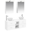 vidaXL Set di Armadi da Bagno 5 pz Bianco Legno ingegnerizzato
