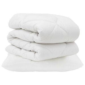 vidaXL Set di Piumoni con cuscino 2 pcs Bianco Microfibra