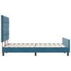 vidaXL Letto a molle con testiera Blu Scuro 140 x 190 cm Velluto