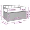 vidaXL Panca Portaoggetti da Giardino con Cuscino Beige in Polyrattan