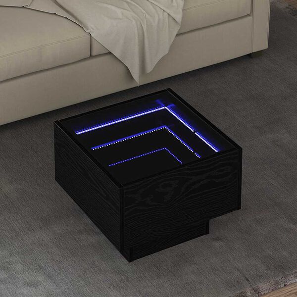 vidaXL Tavolino da salotto Rovere nero 40 x 40 x 30 cm