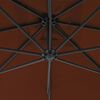 vidaXL Ombrellone a Sbalzo con Palo in Acciaio 300 cm Terracotta