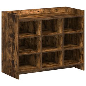 vidaXL Mobile per scarpe Rovere Fumo 85 x 39,5 x 70 cm