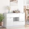 vidaXL Credenza Bianco Lucido 100 x 30 x 65,6 Legno multistrato