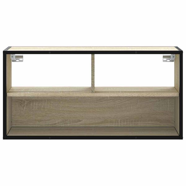 vidaXL Mobile TV Rovere Sonoma 80x31x39,5 cm Legno Multistrato Metallo