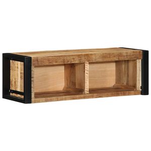 vidaXL Mobile Porta TV 80x30x25 cm in Legno Massello di Mango Grezzo