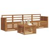 vidaXL Set divani 5 pcs Naturale Legno di Acacia Massello