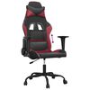 vidaXL Sedia Gaming Nero e Rosso Vino in Similpelle