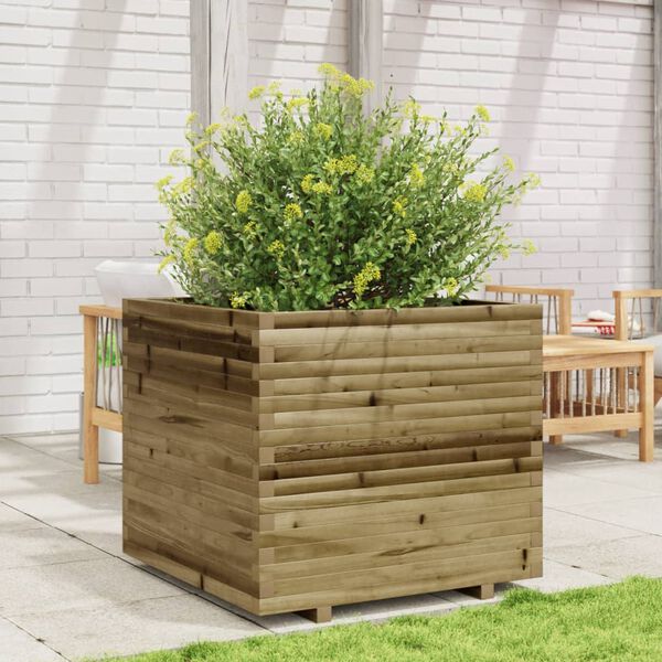 vidaXL Fioriera da Giardino 80x80x72 cm in Legno di Pino Impregnato