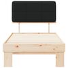 vidaXL Letto con Testiera Rivestita Nero 100 x 200 cm Pino massello