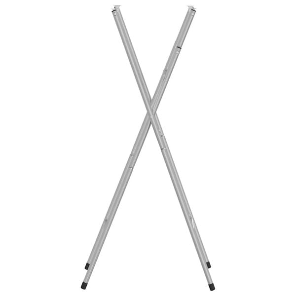 vidaXL Gambe Pieghevoli per Tavolo da Bar Argento 45x53x108 cm Acciaio