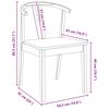 vidaXL Sedia da pranzo 2 pcs Bianco e Naturale Legno di gomma solido