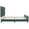 vidaXL Letto a molle con testiera Verde Scuro 200 x 200 cm Velluto