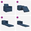 vidaXL Divano letto 60cm Blu Tessuto