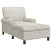 vidaXL Chaise Lounge con cuscino Crema 91 x 157 x 91 cm Velluto