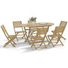 vidaXL Set da Pranzo da Giardino 7 pz in Legno Massello di Acacia