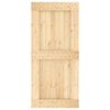 vidaXL Porta Scorrevole con Set Hardware 95x210 cm Legno Massello Pino