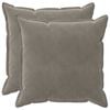 vidaXL Cuscino 2 pz HOUTEN Grigio Chiaro 80 x 80 cm Velluto