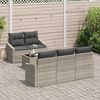 vidaXL Set di divani con cuscino 6 pcs Grigio chiaro polyrattan