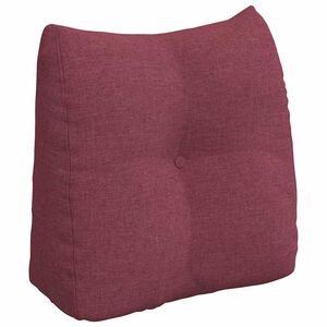 vidaXL Cuscino per Schiena Rosso Vino 45 x 24 x 50 cm Tessuto