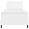 vidaXL Letto a molle con materasso Bianco 100 x 200 cm Pelle sintetica