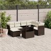 vidaXL Set Divani da Giardino 8 pz con Cuscini Marrone in Polyrattan