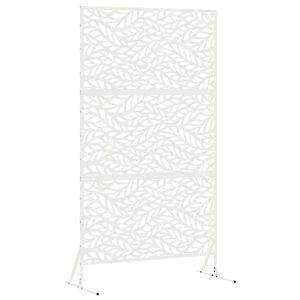 vidaXL Schermo per Privacy Bianco 100 x 50 x 180 cm Acciaio