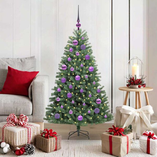 vidaXL Albero di Natale Artificiale con Rami Pieghevoli Verde 120 cm