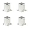 vidaXL Ancoraggi Pali 4 pz in Metallo Zincato 91 mm
