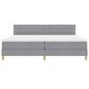 vidaXL Letto a molle con materasso Grigio chiaro 200 x 200 cm Tessuto