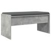 vidaXL Panca per ingresso con cuscino Grigio cemento 83 x 38 x 40 cm