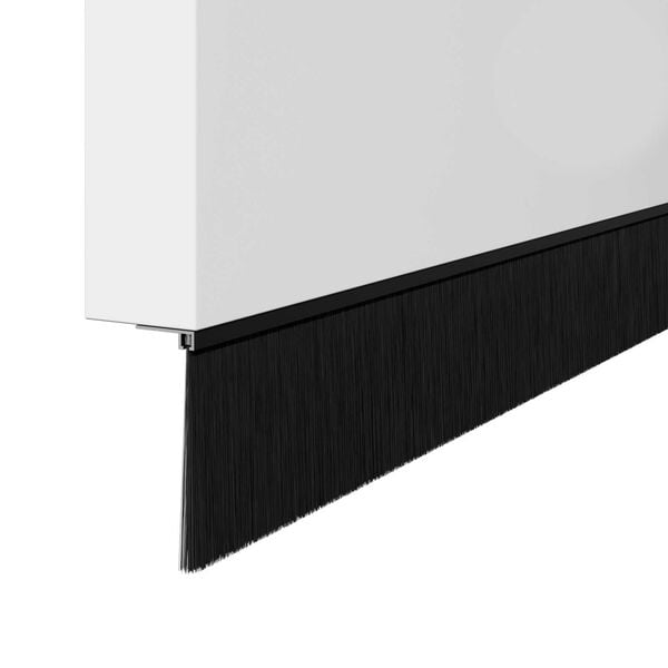 vidaXL Spazzole per porte a vite 6 pcs Nero 100 cm Lega di alluminio