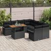 vidaXL Set Divano da Giardino con cuscino Nero