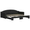 vidaXL Divano Letto con Letto Estraibile Nero 90x190 cm in Tessuto