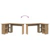 vidaXL Scrivania con lo scaffale Rovere artigianale 142 x 102 x 73 cm