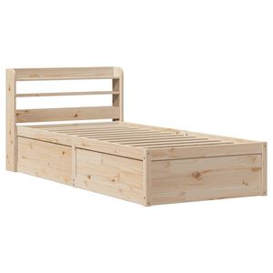 vidaXL Giroletto con Testiera 75x190 cm in Legno Massello di Pino