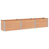 vidaXL Letto rialzato da giardino Marrone 300 x 50 x 54 cm alluminio