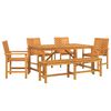 vidaXL Set da Pranzo per Giardino 6 pz Marrone 150 x 90 x 74 cm