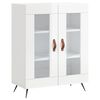 vidaXL Credenza 69,5x34x90 cm in Legno Multistrato Bianco Lucido