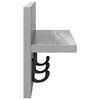 vidaXL Appendiabiti a muro Grigio Sonoma 40 x 10,5 x 18 cm