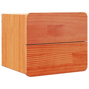 vidaXL Comodino Marrone cerato 39 x 34 x 33 cm Legno di pino massello