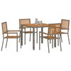 vidaXL Set da Pranzo per Giardino 5 pcs Grigio polyrattan