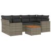vidaXL Set Divani da Giardino 7 pz con Cuscini Grigio in Polyrattan