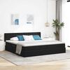 vidaXL Letto con contenitore e LED con led Nero 200 x 200 cm Velluto