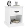 vidaXL Comodini 2 pz Bianco Lucido 39x39x47,5 cm in Legno Multistrato