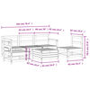 vidaXL Set Divani da Giardino 6 pz in Legno Massello Abete Douglas