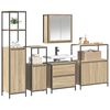 vidaXL Set Mobili da Bagno 2 pz Rovere Sonoma in Legno Multistrato