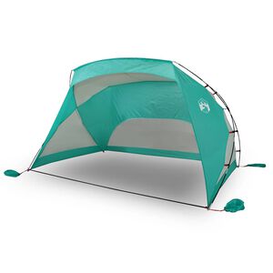 vidaXL Tenda da Spiaggia Verde 274x178x170/148 cm in Poliestere 185T