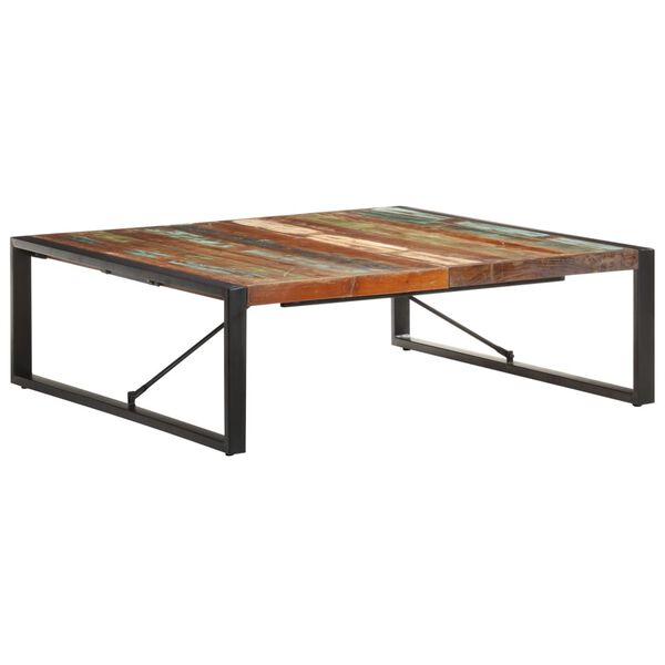 vidaXL Tavolino da Salotto 120x120x40 cm in Legno Massello di Recupero
